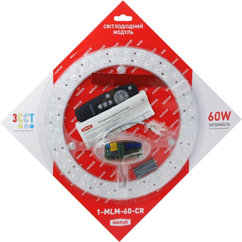 Светодиодный модуль 1-MLM-60-CR MAXUS Led Module 60W 3CCT Circle Remote