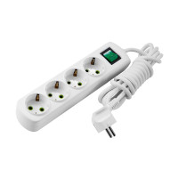 Удлинитель LEZARD 4 входа 3м с заземлением и выключателем Letitia 721-0403-402