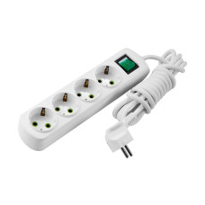 Удлинитель LEZARD 4 входа 3м с заземлением и выключателем Letitia 721-0403-402