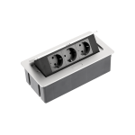 Удлинитель встроенный GTV SOFT 3x гн. schuko с сетевой вилкой алюминий 1,5м AE-PBSC3GS-53