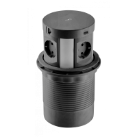 Удлинитель врезной GTV COMFORT PLUS 4x рос. schuko 1,5м, черный AE-BPW4S120P-20