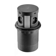 Удлинитель врезной GTV COMFORT PLUS 4x рос. schuko 1,5м, черный AE-BPW4S120P-20