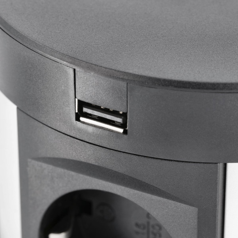 Удлинитель врезной GTV COMFORT PLUS 4x рос. schuko 1,5м, черный AE-BPW4S120P-20