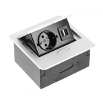 Удлинитель встроенный GTV AVARO 1x розетка schuko серебряный 1,5м AE-PB1SAVA-53