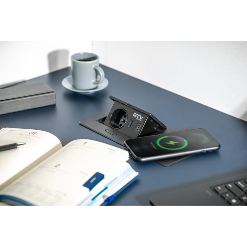 Удлинитель встроенный GTV AVARO PLUS 1 роз. schuko серебряный 1,5м AE-PB1SAVAP-53