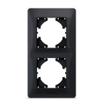 Рамка двойная вертикальная VIDEX Binera графит (VF-BNFR2V-BG)