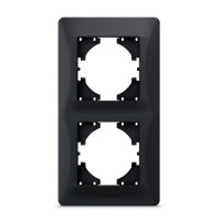 Рамка двойная вертикальная VIDEX Binera графит (VF-BNFR2V-BG)