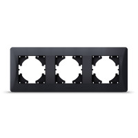 Рамка тройная горизонтальная VIDEX Binera графит (VF-BNFR3H-BG)