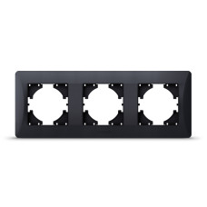 Рамка тройная горизонтальная VIDEX Binera графит (VF-BNFR3H-BG)