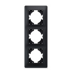 Рамка тройная вертикальная VIDEX Binera графит (VF-BNFR3V-BG)