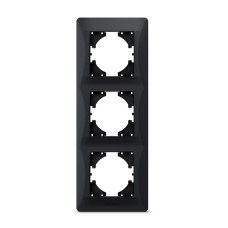 Рамка тройная вертикальная VIDEX Binera графит (VF-BNFR3V-BG)