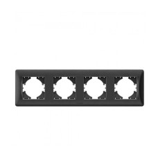 Рамка четверная горизонтальная VIDEX Binera графит (VF-BNFR4H-BG)