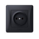 Розетка одинарна б/з VIDEX Binera графіт (VF-BNSK1-BG)