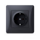 Розетка одинарна з/з VIDEX Binera графіт (VF-BNSK1G-BG)