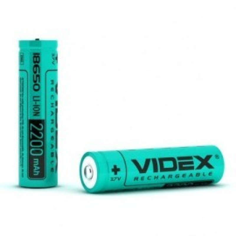 Акумуляторна батарейка VIDEX Li-lon18650-P 2200mAh (звич) 1шт 18650/2200/1B