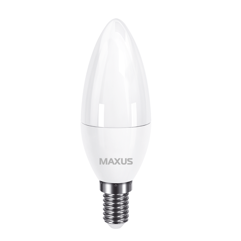 Світлодіодна лампочка MAXUS 1-LED-731 C37 5W 3000K E14 свічка