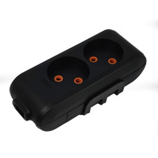 Колодка VIKO 2 гнезда без заземления черная Multi-Let 90132200