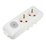 Колодка VIKO 2 входи із заземленням та вимикачем біла Multi-Let 90118200