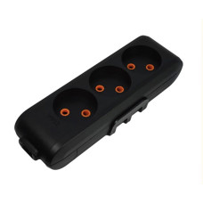 Колодка VIKO 3 гнезда без заземления черная Multi-Let 90132300