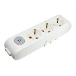 Колодка VIKO 3 входи із заземленням та вимикачем біла Multi-Let 90118300