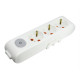 Колодка VIKO 3 входи із заземленням та вимикачем біла Multi-Let 90118300