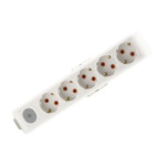 Колодка VIKO 5 гнезд с заземленнием с кнопкой белая Multi-Let 90118500