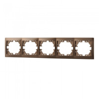 Рамка пятиместная горизонтальная MIRA светло-коричневый перламутр 701-3100-150