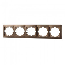 Рамка пятиместная горизонтальная MIRA светло-коричневый перламутр 701-3100-150