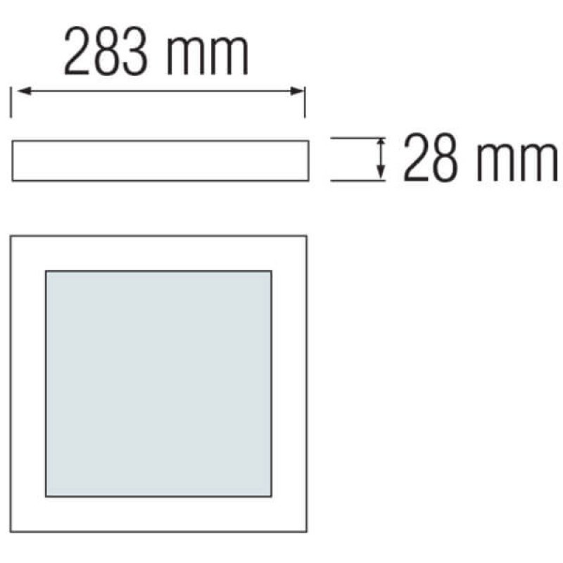 Накладний LED світильник HOROZ ARINA-28 28W 4200К квадрат 016-026-0028-030