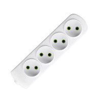 Колодка LEZARD 4 входа без заземления белая 721-0400-403