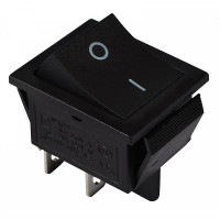 Переключатель АСКО-УКРЕМ KCD2-201 B/B 1-клавишный черный A0140040100