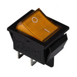 Переключатель АСКО-УКРЕМ KCD2-201N YL/B 1-клавишный желтый с подсветкой A0140040103