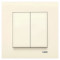 Выключатель двухклавишный VIKO Karre крем 90960102