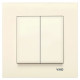 Выключатель двухклавишный VIKO Karre крем 90960102
