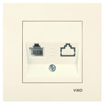 Розетка телефонная VIKO Karre крем 90960113