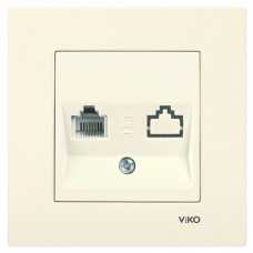 Розетка телефонная VIKO Karre крем 90960113