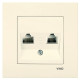 Розетка телефонная и компьютерная VIKO Karre крем 90960135