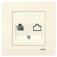 Розетка компьютерная VIKO Karre крем 90960132