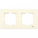 Рамка двойная горизонтальная VIKO Karre крем 90960211