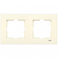 Рамка двойная горизонтальная VIKO Karre крем 90960211