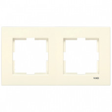 Рамка двойная горизонтальная VIKO Karre крем 90960211