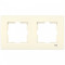 Рамка подвійна горизонтальна VIKO Karre крем 90960211