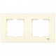 Рамка двойная горизонтальная VIKO Karre крем 90960211