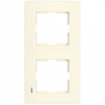 Рамка двойная вертикальная VIKO Karre крем 90960231