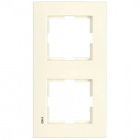 Рамка двойная вертикальная VIKO Karre крем 90960231