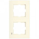Рамка двойная вертикальная VIKO Karre крем 90960231