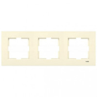 Рамка тройная горизонтальная VIKO Karre крем 90960212