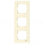 Рамка тройная вертикальная VIKO Karre крем 90960232