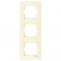 Рамка тройная вертикальная VIKO Karre крем 90960232