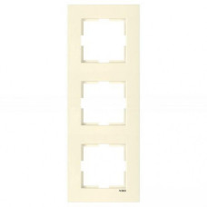 Рамка тройная вертикальная VIKO Karre крем 90960232